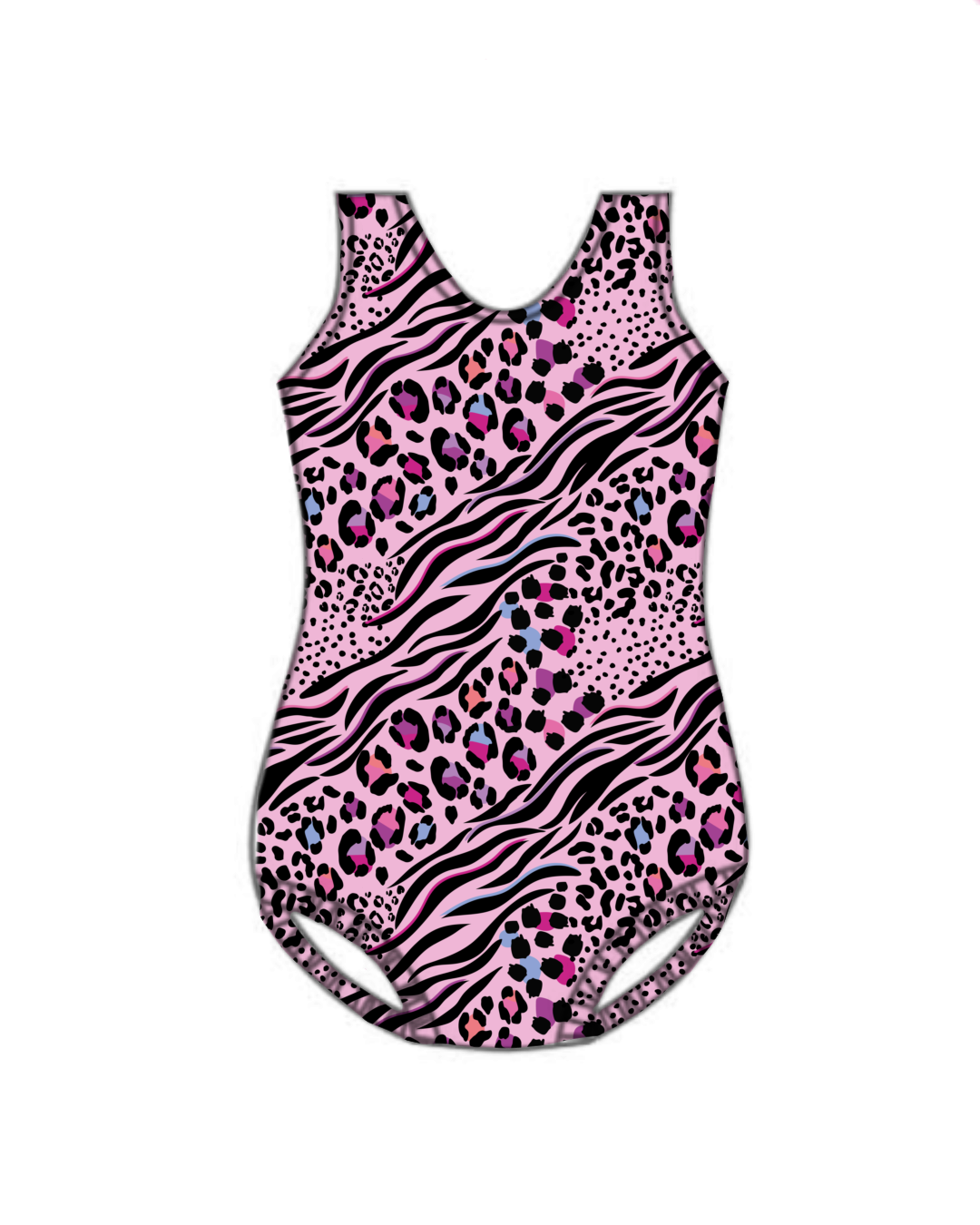 PINK Mixed Animal-Sleeveless