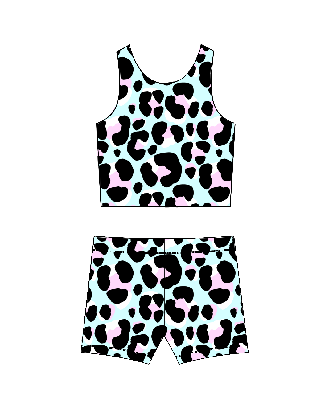 Chunky Leopard-Crop Set