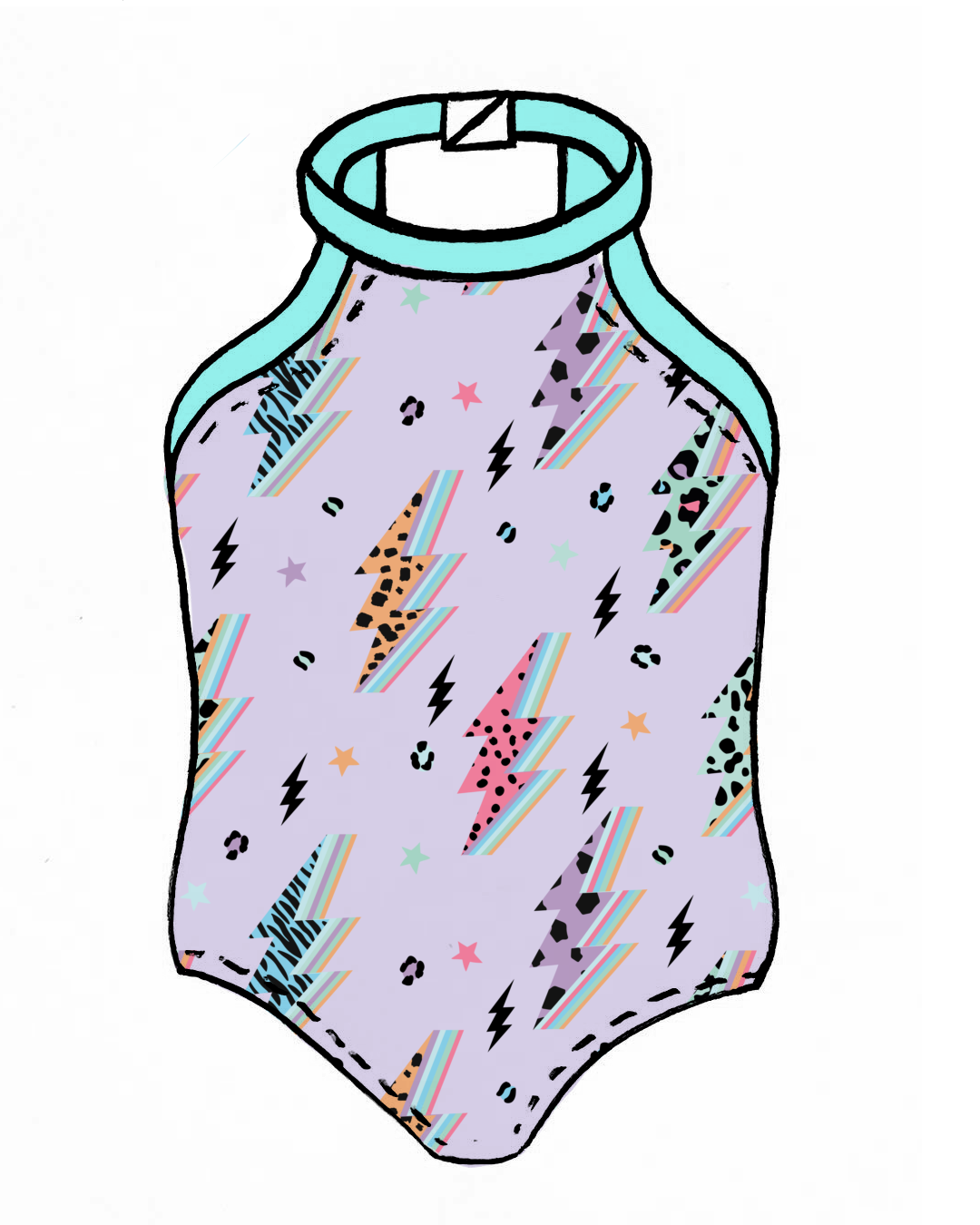 Pastel Bolts - Halter