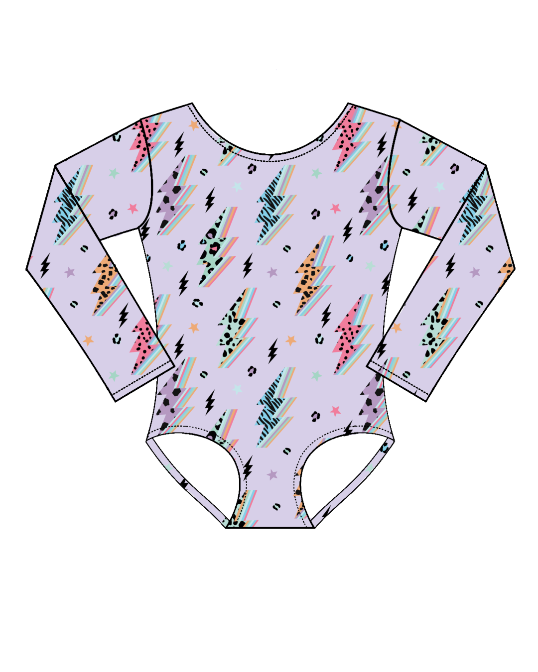 Pastel Bolts -Long Sleeve