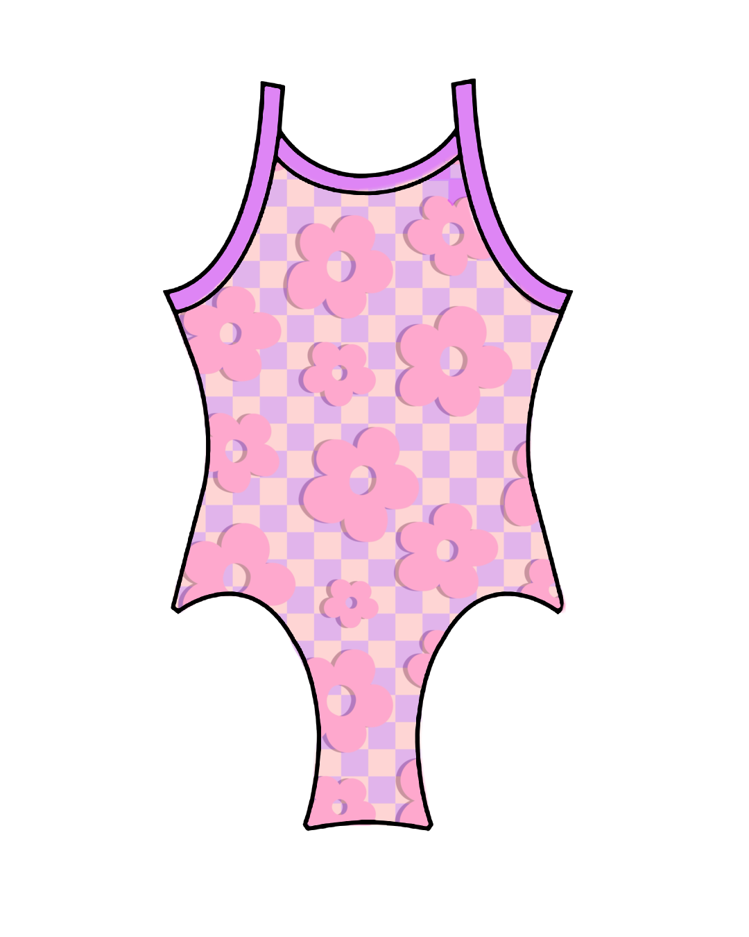 Retro Flowers Pink - Cami