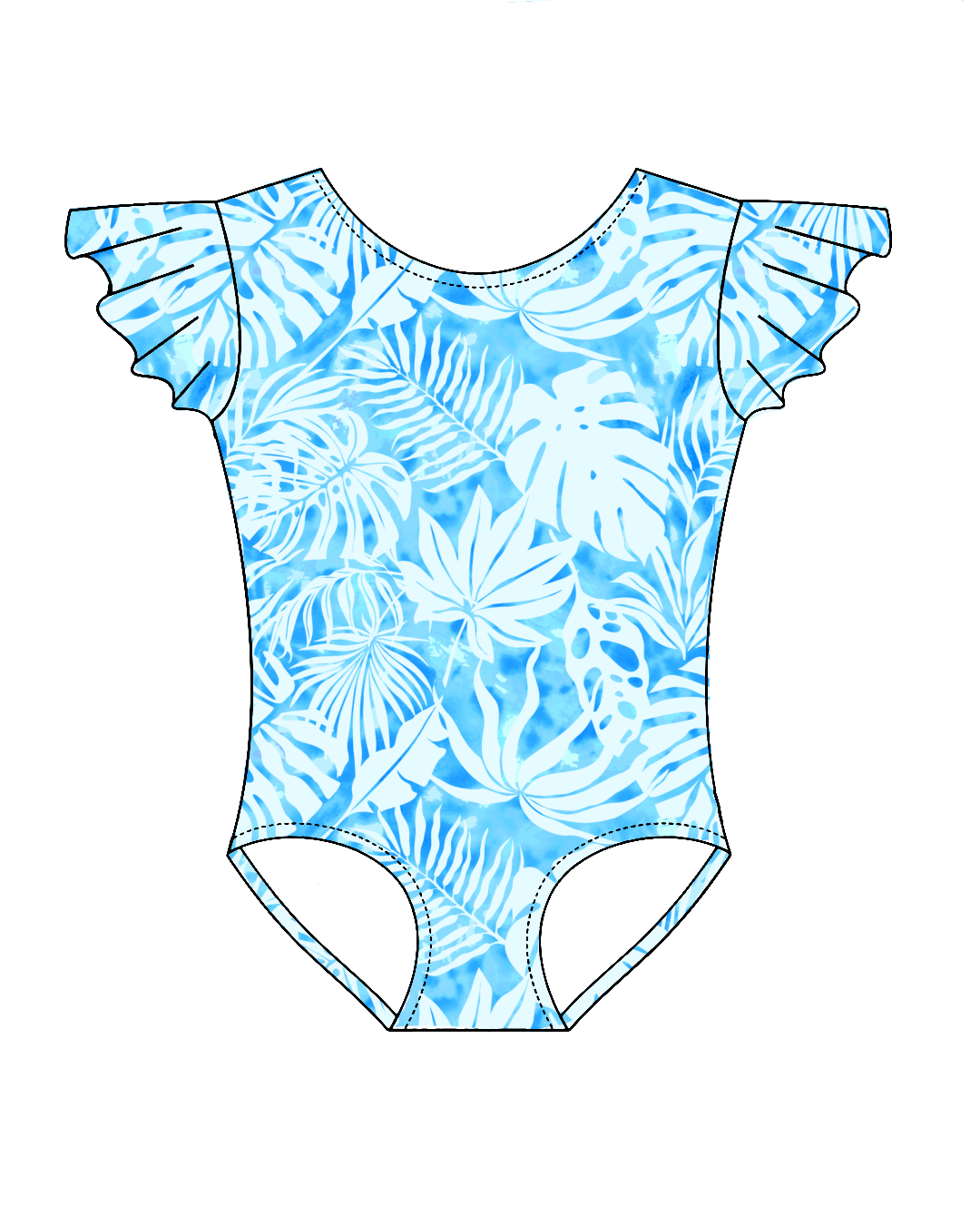 Palm Paradise- Flutter Sleeve
