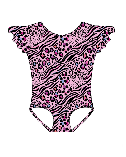 PINK Mixed Animal- Flutter Sleeve