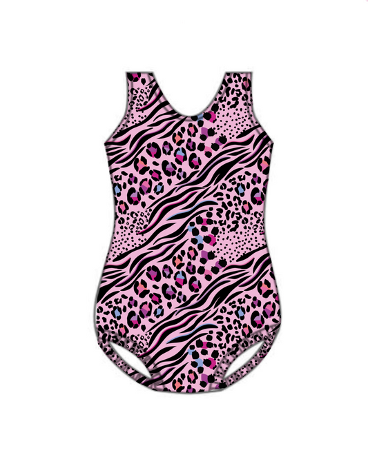 PINK Mixed Animal-Sleeveless