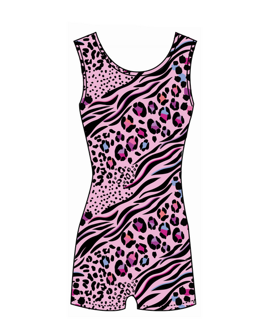 PINK Mixed Animal-Unitard