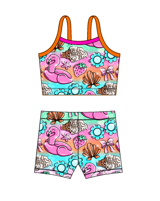 Beach Day Bliss-Crop Set