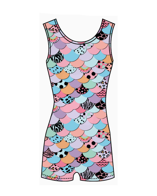 Pastel Mermaid -Unitard