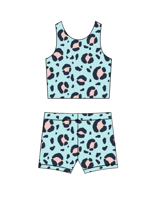 Sherbet Leopard-Crop Set