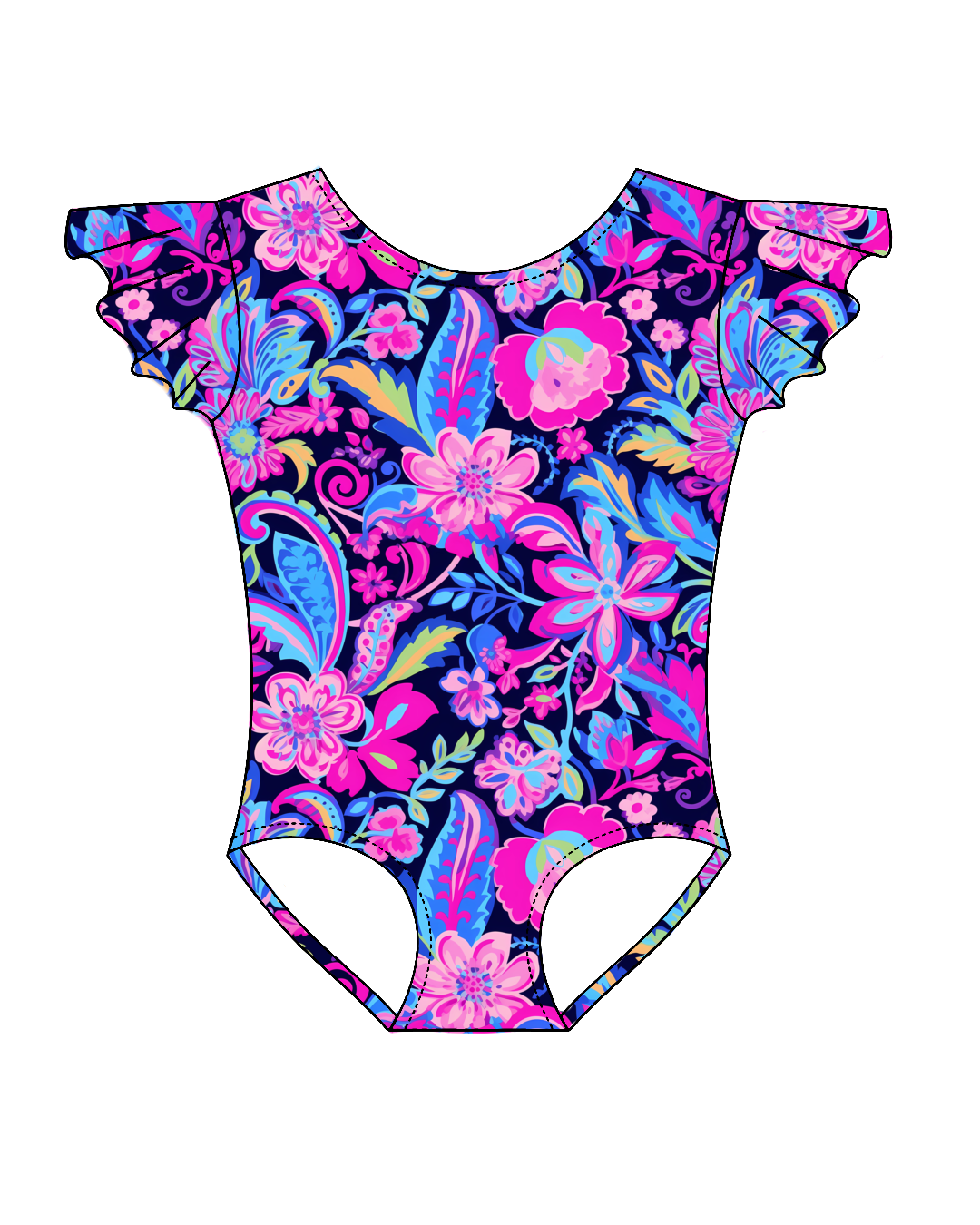 Midnight Bloom- Flutter Sleeve