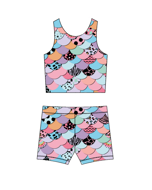 Pastel Mermaid -Crop Set