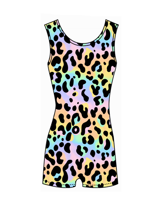 Rainbow Leopard-Unitard