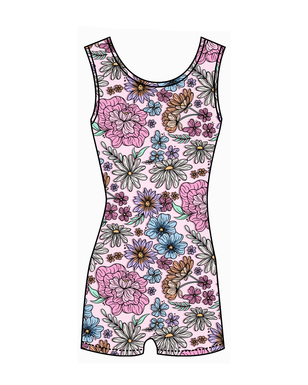 Vintage Floral -Unitard