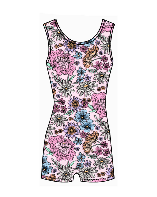 Vintage Floral -Unitard