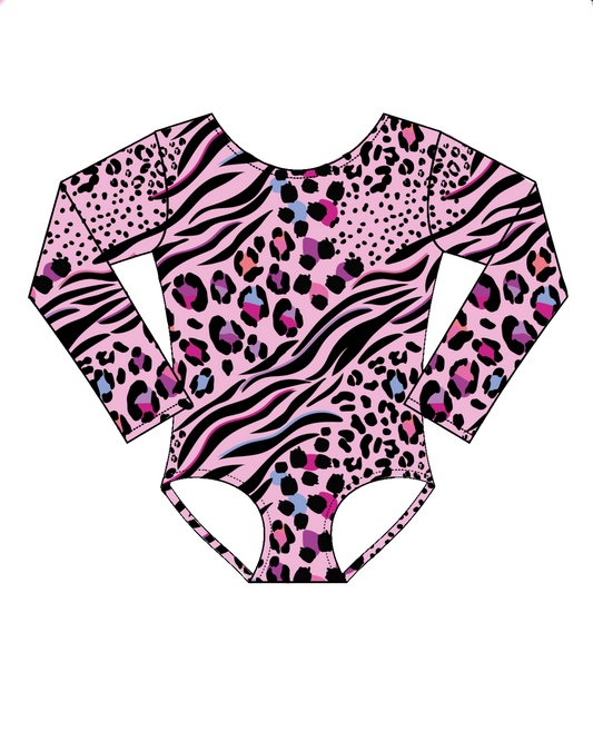 PINK Mixed Animal-Long Sleeve