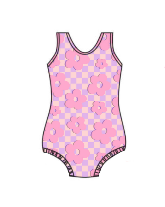 Retro Flowers Pink -Sleeveless